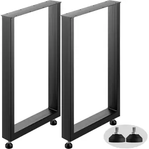 Black Table Legs Frame Metal Dining Table Desk 600X720MM