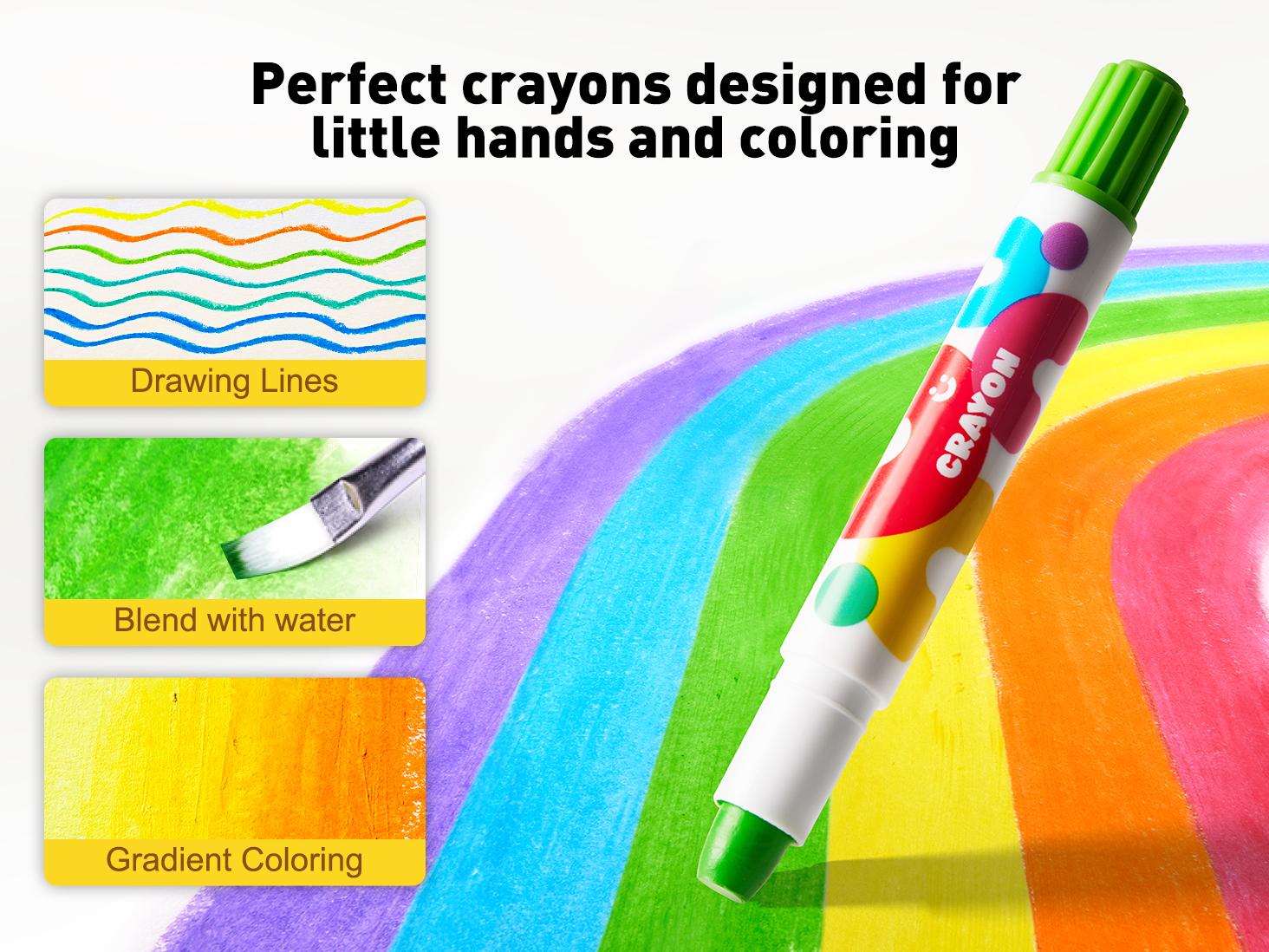 Jar Melo Jumbo Silky Crayons for Toddlers Easy Grip TwistJoy Crayons Non Toxic Washable Crayons for Kids Gifts Coloring Pencils Art Supplies Easter Gifts