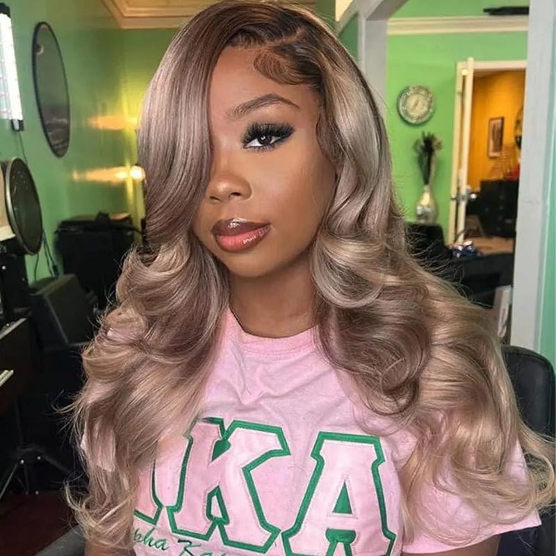[daren]Megalook Airtouch Balayage 13x6 Three-Go Glueless Lace Frontal Pull Go Wigs Brown to Honey Blonde Silky Straight Ombre Pre-All Wigs 100% Human Hair Wig 320℉ Heat Resistant