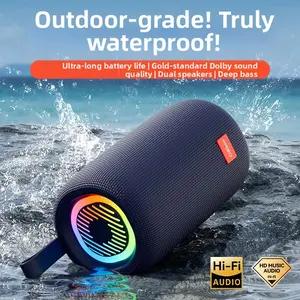 CLAISON 40W portable Bluetooth speaker, stereo, IPX7 waterproof, Bluetooth 5.3 chip, dual speakers, 9D stereo surround sound. Suitable for home use, outdoor camping, or as a gift.