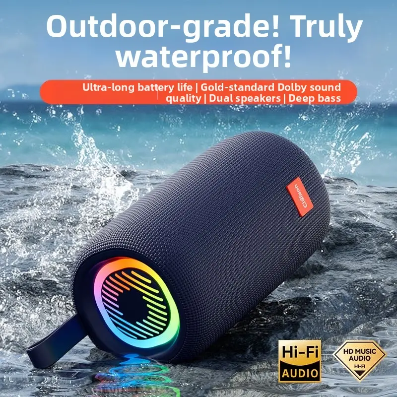 CLAISON 40W Portable Bluetooth Speaker - Bluetooth 5.3, IPX7 Waterproof, Dual Drivers, 9D Surround Sound, Auxiliary Input, Suitable for Home Use, Outdoor Camping, Father's Day Gifts, Auxillary Input