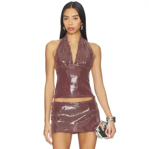 Miaou x REVOLVE Mathilde Top in Oxblood