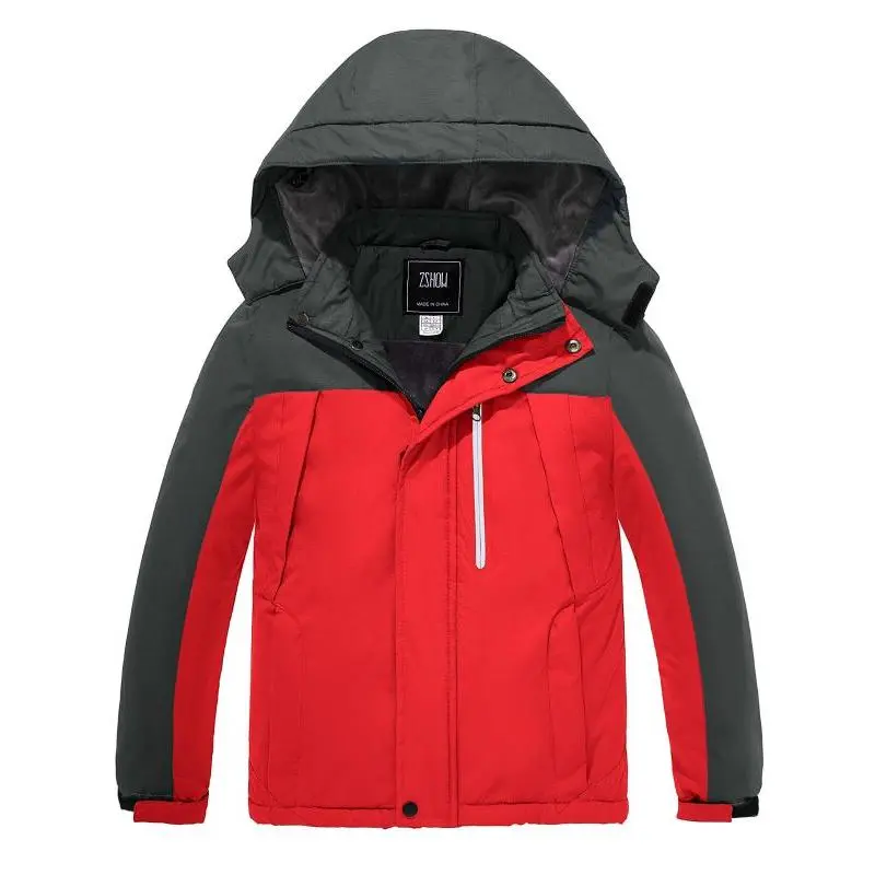 Kids' Waterproof Windproof Padded Winter Parka Coat - Collared, Coat with Pockets, Adjustable Cuffs, Elastic Fabric, Collared Coats, Padded Winter Coat