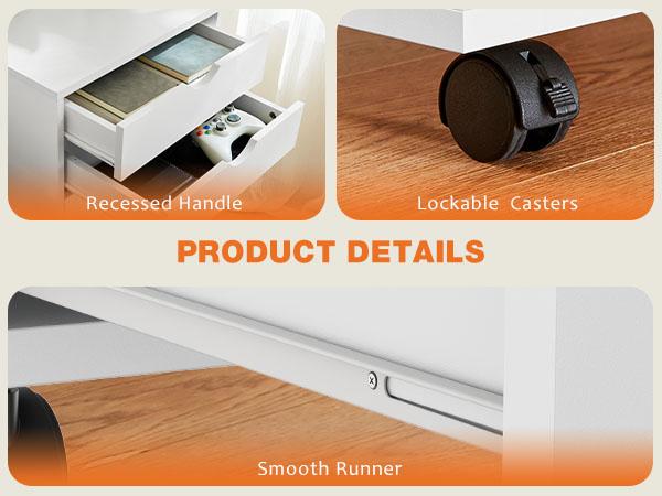 【Deal】Sweet Furniture S - 5 Drawers, Wood File Cabinet Home Office Portable Mobile Storage