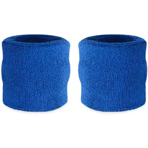 Wrist Sweatbands, Absorbent and Breathable Thick Cotton Bands for Working Out, Gymnastics, Basketball, Tennis, and Football, Multiuse Wristbands for Costumes and Cosplay