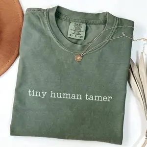 Comfort Colors Tiny Human Tamer Shirt, Daycare Teacher Shirt, Preschool Teacher Tshirt, Kindergarten Teacher Tee, Mom Shirt, Teacher Gift