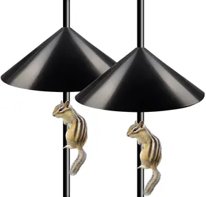 kvzkvz Squirrel Baffle for Bird Feeder Pole, Outside Pole Mount Bird House Guard for Outdoor Shepherd’s Hook, 19 Inch Diameter, 2 Packs