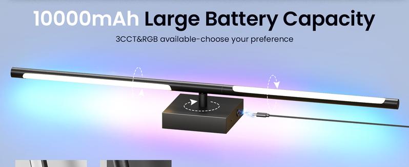 Battery Operated Wall Lights Set of Two, Non-Removable Battery, 10000mAH Rechargeable Wall Lamps with Remote Control, Dimmable RGB LED Wireless Wall Sconces for Bedroom, Living Room, Hallway, Dining Room, 360° Rotate 3CCT