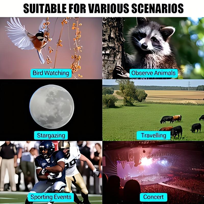 8x20mm Portable High-Zoom Monocular Telescope, Waterproof and Fogproof, Suitable for Hunting, Hiking and Bird Watching