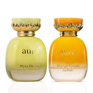 La Fede Aura Pista Dessert & La Fede Aura Manga Splash Eau de Parfum Spray 100ml (3.4 oz) by Khadlaj (Bundle)