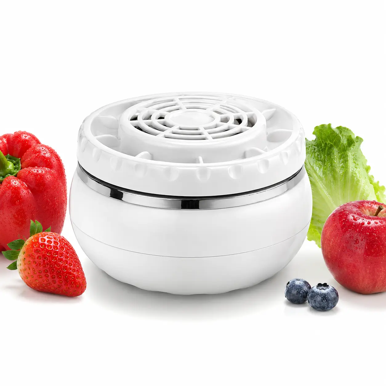 Portable Fruit and Vegetable Cleaner, Electric Food Washer with Titanium Electrolysis Technology, IPX7 Waterproof Kitchen Cleaning Device for Fruits, Vegetables, Meat and Tableware
