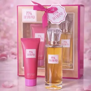 Gift set Ladies EDP 3.4oz PINK DIAMOND, Top Note ORANGE/LILY/ALDEHYDE, one perfume& one body lotion