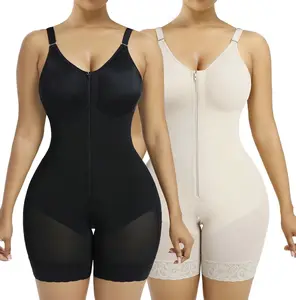 2 Piece Fajas Colombianas shapewear Tummy Control Butt Lifter Shaper with Zipper Crotch detachable shoulder strap SpringStatements