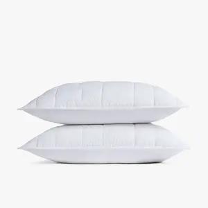 Standard Cozy Block Quilted Sham Set White - Parachute