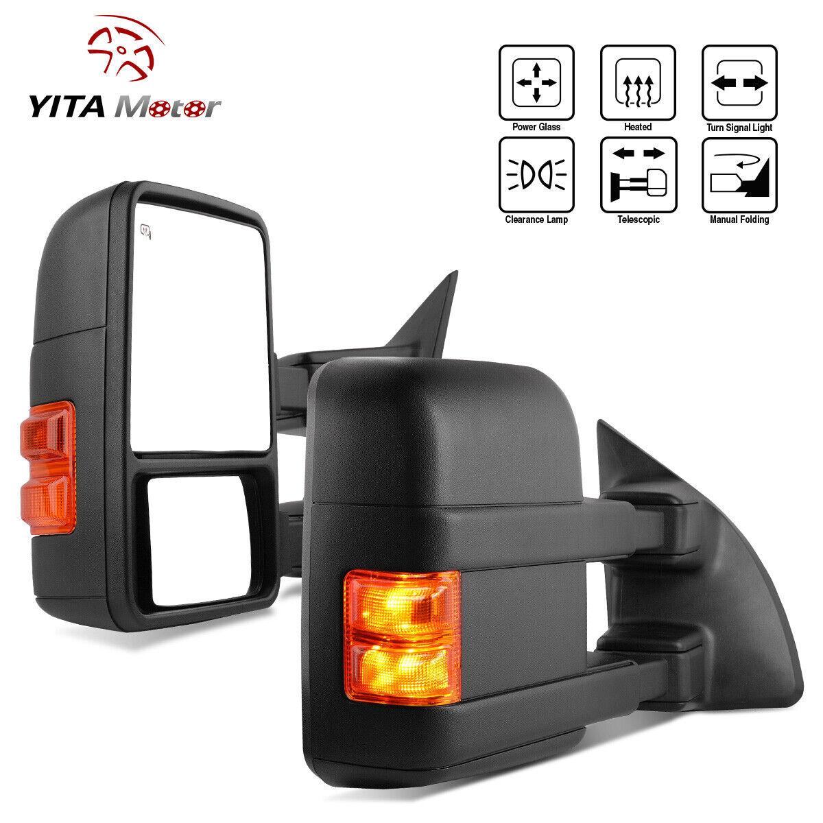YITAMOTOR Power Heated Towing Mirror Car Accessories Compatible with 1999-2007 Ford F250 F350 F450 F550 Super Duty