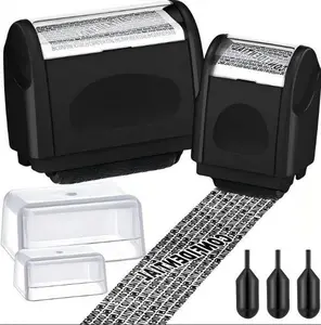 2 PACK-Privacy Protection Security Roller Stamp — Address & Billing Info Blocker, Home & Office Mailing Essentials 100m Long-Lasting Roll,office accessories,desk accessory,girly office supplies