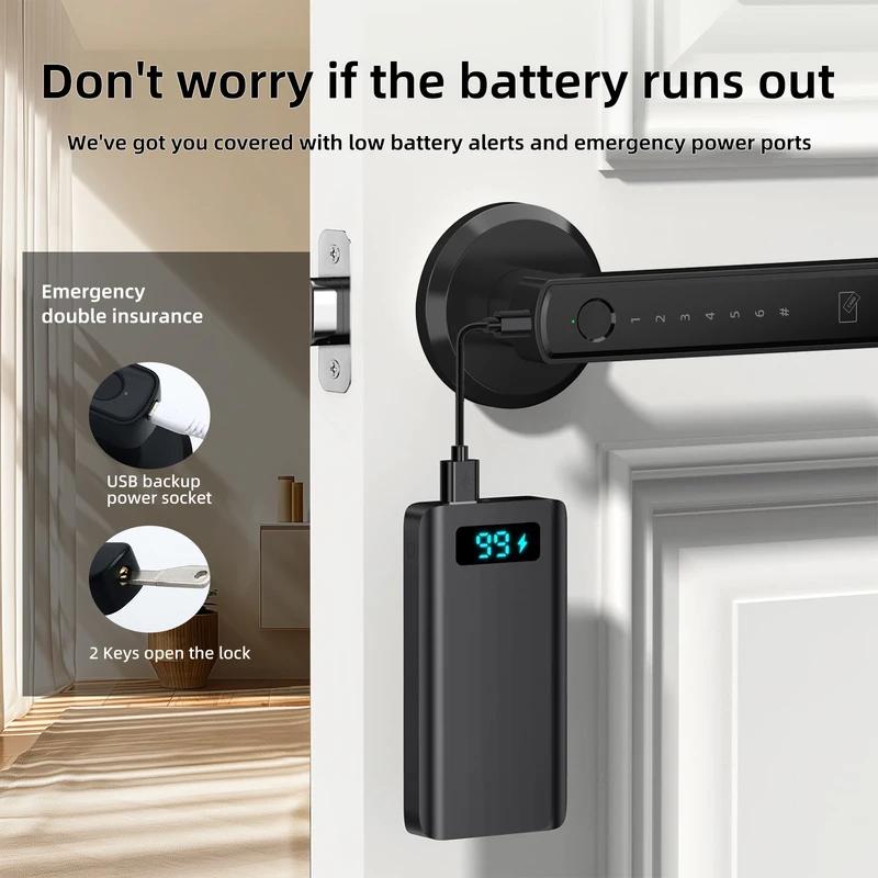 Smart Lock Fingerprint Door Lock with App Control Passcode Unlock Electronic Touchscreen Keypad for Modern Homes and Offices