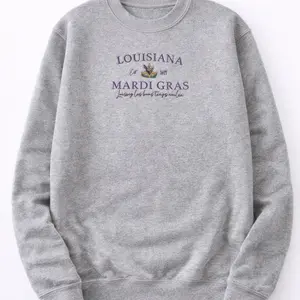 Embroidered Mardi Gras Sweatshirt, Mardi Gras  Pullover, Louisiana Sweatshirt
