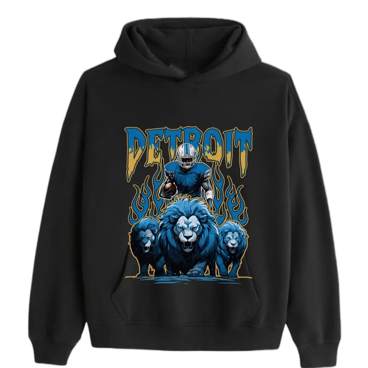 Detroit Lions Custom Hoodie Sweatshirt Pullover Men's Unique Design Catchy Saying Casual Wear for Fans - Menswear, Bestie, Sweatshirts, Man, Tops