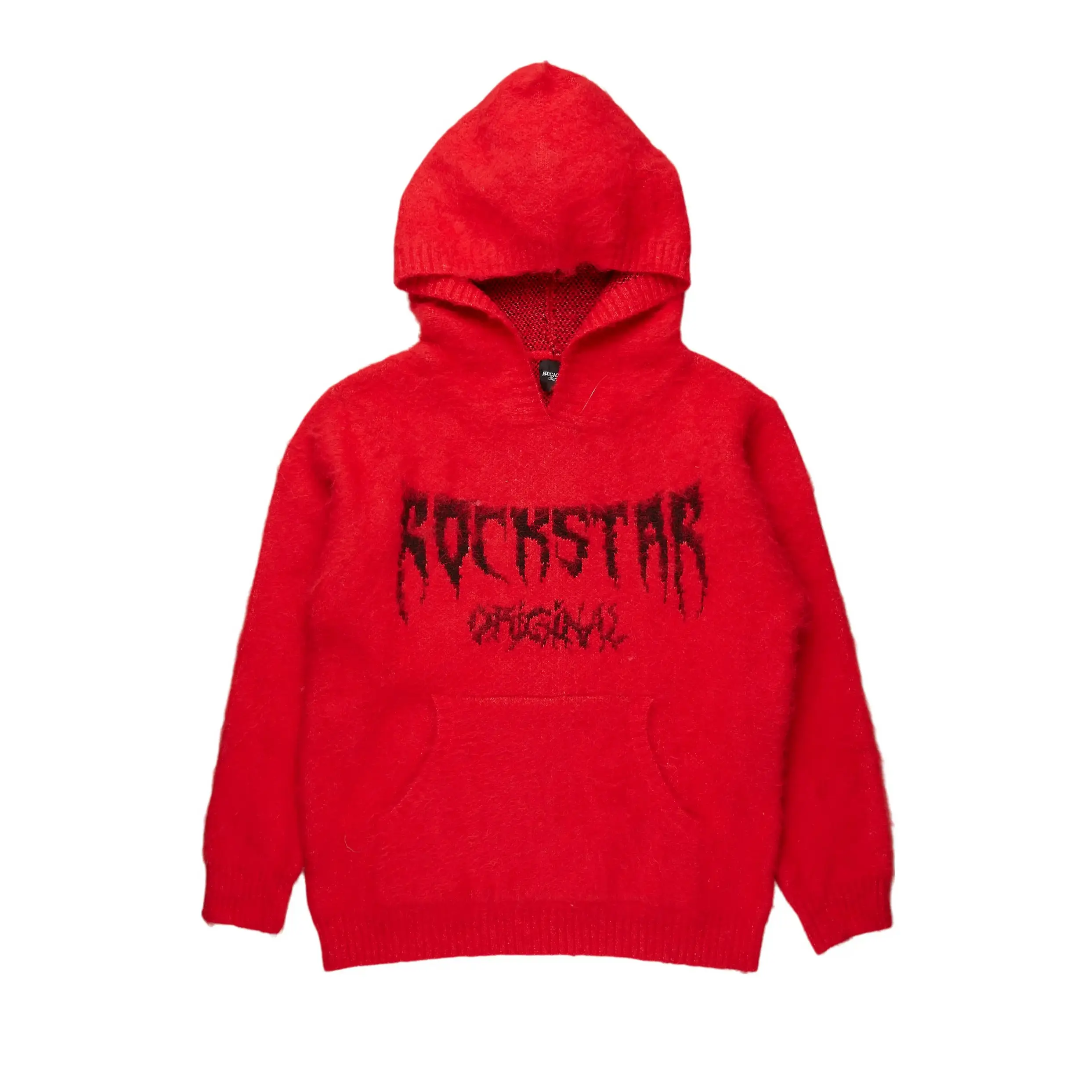 Andros Red Graphic Knitted Hoodie