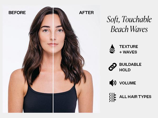 IGK BEACH CLUB Touchable Texture Spray Travel | Hold + Volume + Lightweight | Cruelty Free | Haircare + Salt-Free + Long Lasting | 60ml | 1.7 oz