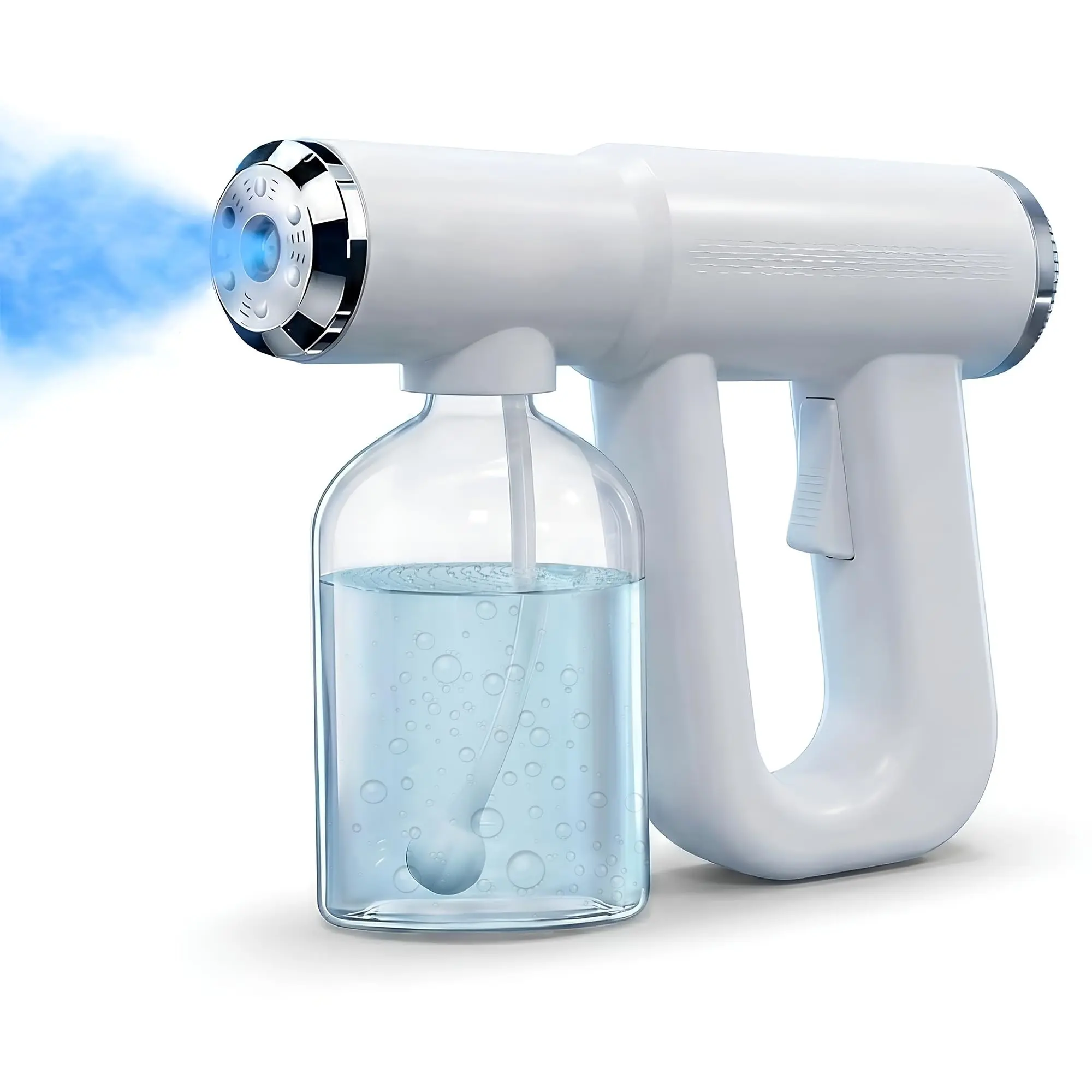 GJANSH Cordless Nano Spray Gun, Rechargeable Fine Mist Atomizer, Portable Blue Light Sprayer for Barber & Home Cleaning GJANSH Cordless Nano Spray Gun, Rechargeable Fine Mist Atomizer, Portable Blue Light Sprayer for Barber & Home Cleaning