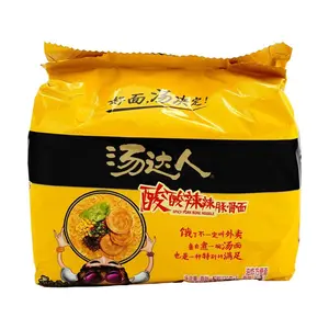 Uni-President Tang Da Ren Sour Spicy Pork Bone Flavor Instant Ramen Noodles - 5-Pack (650g) - Authentic Taiwanese Taste