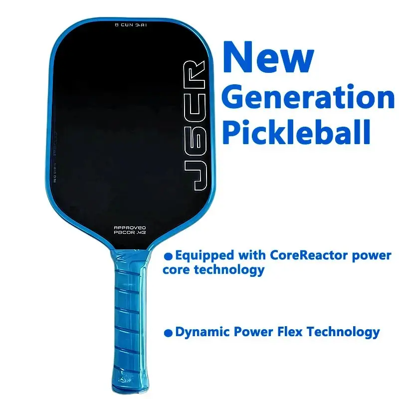 J6cr Pickleball Paddle, Power Hot Pressed, Dynamic Powerflex Foam Core, Cfc Carbon Fiber, High-Performance Pickleball Equipment