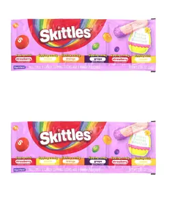 Skittles Dig N’ Dip Candy Strip with Dipping Sticks 2 Pack 0.85 oz Strawberry Lemon Orange Grape Flavors Fun Interactive Snack Sweet for Party Favors and Gift Bags