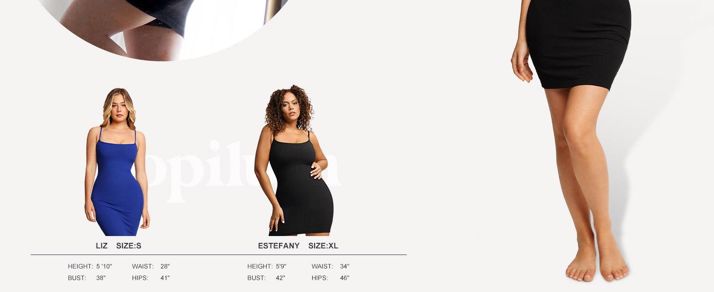 Popilush Built-in Shapewear Modal Multi-Length Lounge Dresses