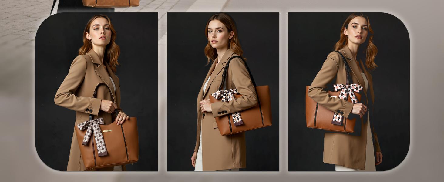 Milan Chiva Tote Bags for Women Medium Top Handle Satchel Purses Designer Shoulder Handbag Hobo Bags with Stylish Bow Accent