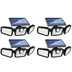 easter sale 2-pack  Motion Sensor Solar ,  IP65  Safety , New Product, TikTokShopBlackFridaySolar Motion Sensor   LightSolar Motion Sensor Flood  with RemoteAdjustable Ultra Bright  Garage  yard LED Outdoor Wall Black Light Waterproof night flashlight uv