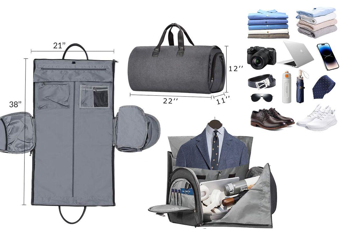 Lefame Travel Duffle Bag with Garment & Shoe Compartment, Waterproof & Breathable, TSA-Approved, 57L Capacity, Ideal for Weekender, Gym, Hospital, Holiday Travel SpringStatements