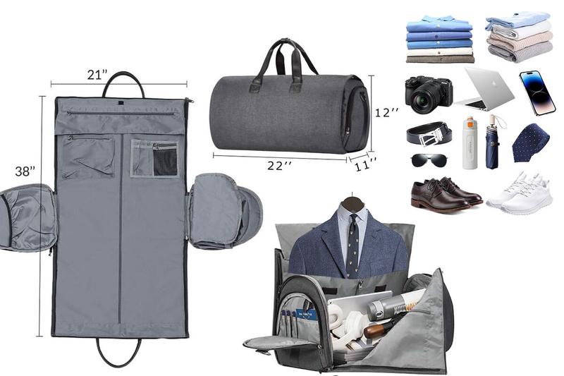 Lefame Travel Duffle Bag with Garment & Shoe Compartment, Waterproof & Breathable, TSA-Approved, 57L Capacity, Ideal for Weekender, Gym, Hospital, Holiday Travel