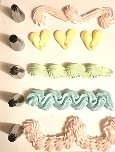 5 Colors of Buttercream Icing Bags for Decorating with Coupler Adapter Included on Bags Perfect for Desserts Ready to Use in Refrigerator or Freezer - Bakeware