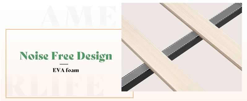 AMERLIFE Solid Wood Platform Bed Frame with Upholstered Tufted Headboard/Solid Wood Foundation, Pull-spot Tufted Handcraft, No Box Spring Needed, Bedroom Furniture/Best Gift Ideas/Christmas Gifts