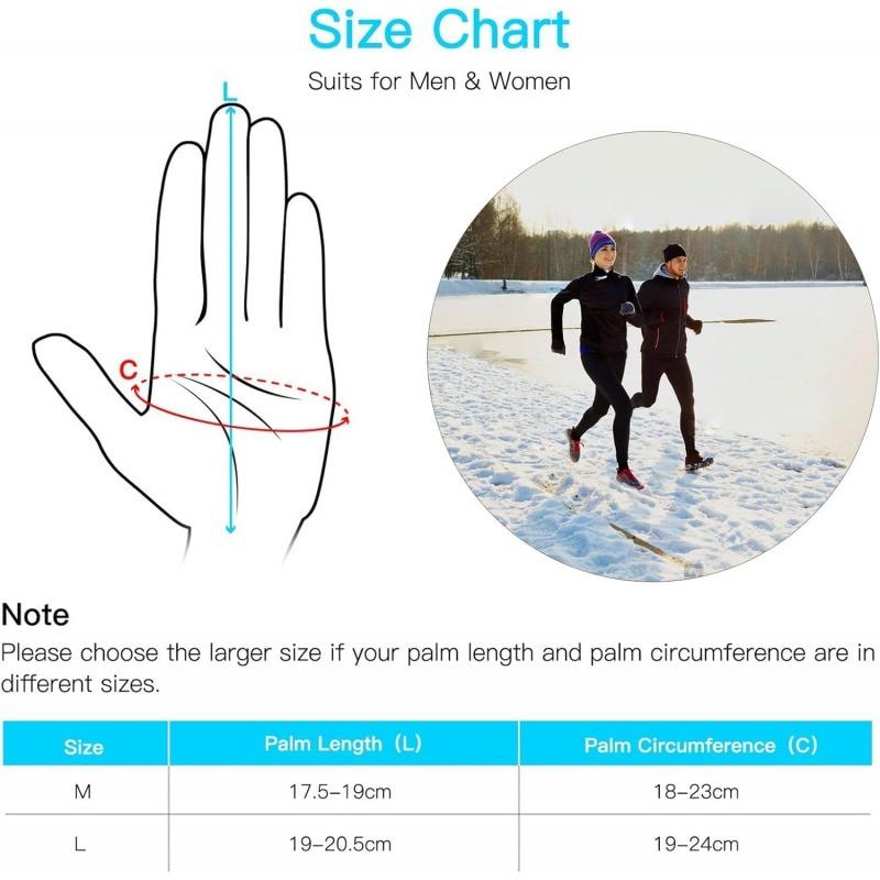 Lightweight Running Gloves, Touch Screen Anti-Slip Warm Gloves Liners for Cycling Biking Sporting Driving for Men Women Gloves
