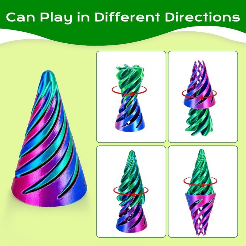6 Pack Spiral Cone Fidget Toys 3D Printed Spiral Fidget Toys Impossible Cone 3D Printed Fidgets Impossible Pyramid Passthrough 3D Printed Toys for Adults & Kids for Anxiety Relaxing 6 Pack Spiral Cone Fidget Toys 3D Printed Spiral Fidget Toys Impossible Cone 3D Printed Fidgets Impossible Pyramid Passthrough 3D Printed Toys for Adults & Kids for Anxiety Relaxing