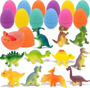 12 Pack Prefilled Easter Eggs with Dinosaur Toys – Easter Basket Stuffers for Kids, Egg Hunt Fillers, Easter Party Favors, Goodie Bag Stuffers, , Easter Prizes for Boys & Girls