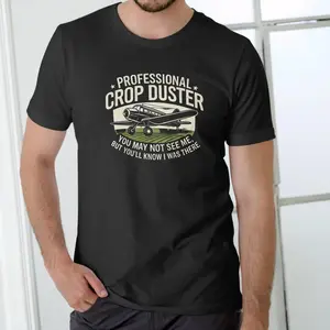 PROFESSIONAL CROP DUSTER Funny T Shirt, Unisex Cotton