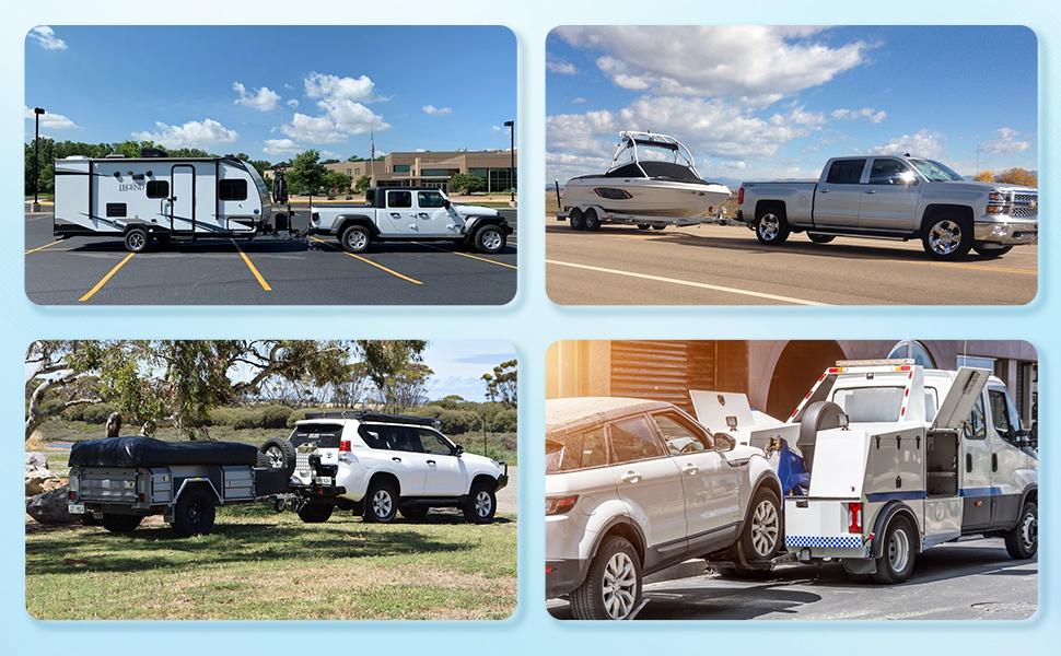 DIBMS 7 Pin to 4 Pin Trailer Adapter, 7 Way to 5 Way Trailer Light Plug, Trailer Connector for Truck RV Utility Tow Hitch Boat, Weatherproof