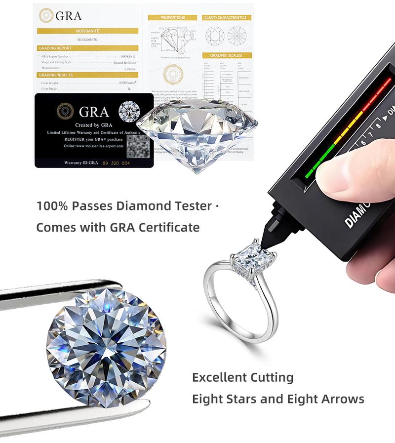 CICI GEMS 2CT Radiant Cut Moissanite Halo Ring for Women D VVS1 Stackable 18K Gold Plated Lab-Created Hypoallergenic Wedding Engagement Anniversary Gift Fine Jewelry