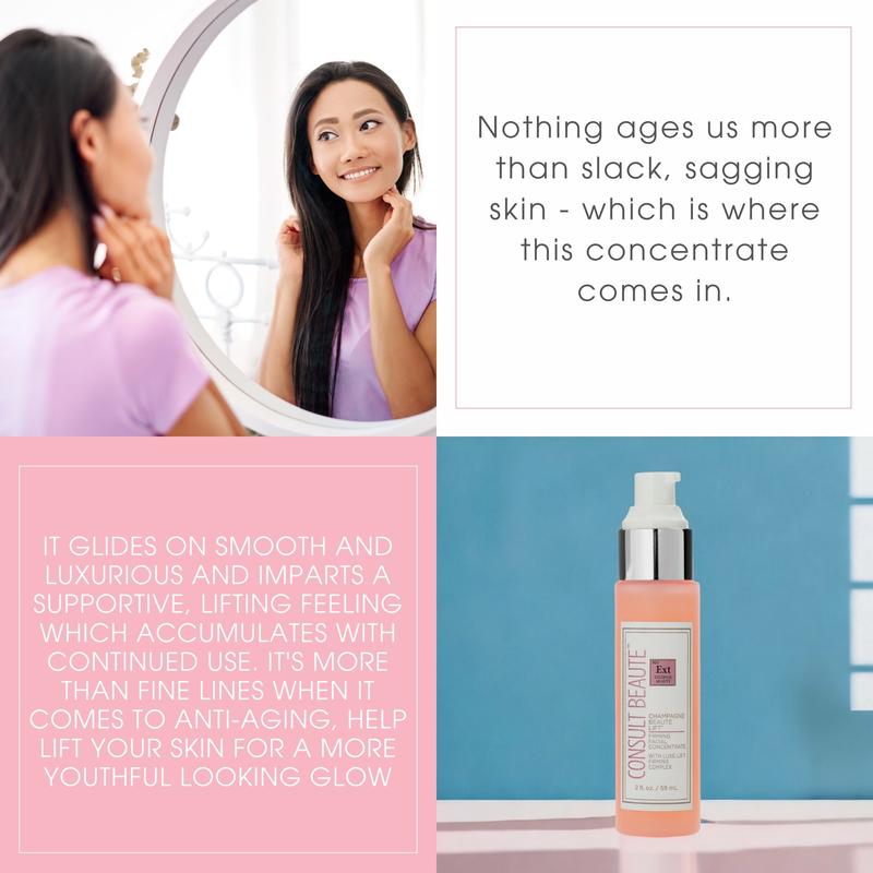Champagne Beaute Lift Firming Facial Concentrate 30ml - Instant Skin Tightening & Sculpting Anti-Aging Serum with Luxe-Lift Firming Complex & Centella Asiatica Ampoule