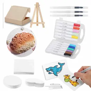 Magic Puffy Paint Kit for Kids, Foam Painting Paper - 3D DIY Texture Drawing Set with Bubble Pens, Canvas Sponge, Art Supplies Gift