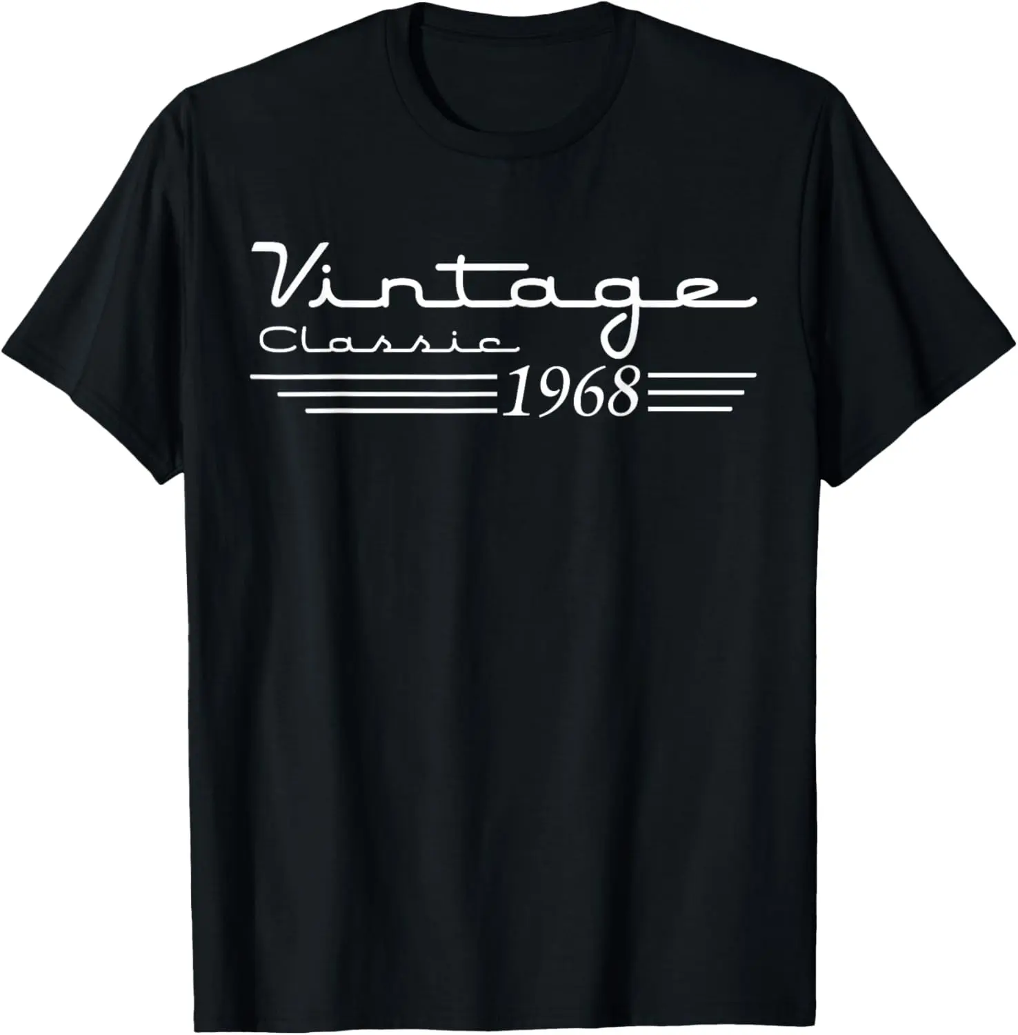 Women's Vintage 1968 Graphic T-Shirt, Casual Distressed Cotton Short Sleeve Top, Funny 58th Birthday Gift for Her, Everyday Streetwear