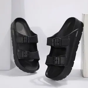 Women's Waterproof EVA Slides Casual Double Strap Platform Sandals Indoor Outdoor Shoes Springfresh