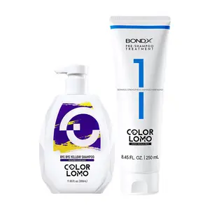 COLORLOMO Deep Clean & Repair Duo – Bye Bye Yellow Purple Shampoo (350ml) + BONDX Pre-Shampoo Bond Repair Treatment (250ml) for Bleached/Damaged Hair