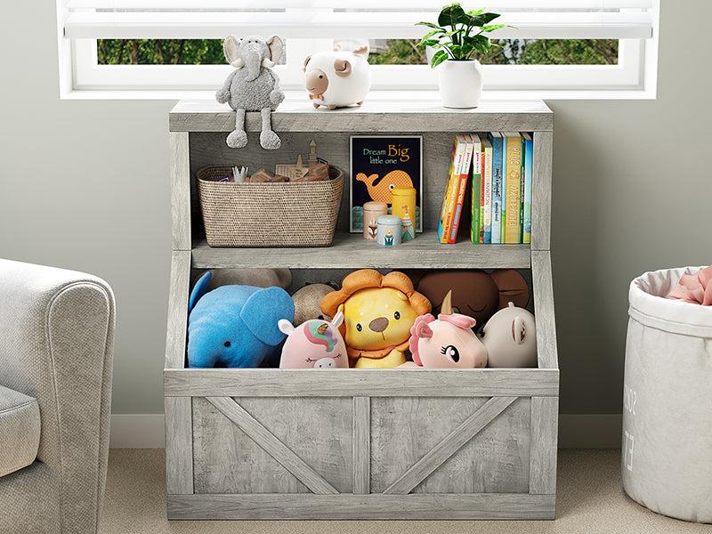 【GARVEE】Wooden Toddler Bookcase and Toy Storage Cabinet with Large Cubbies, Ideal for Organizing Playroom, Bedroom, Nursery, Classroom, Kindergarten, and Daycare Spaces