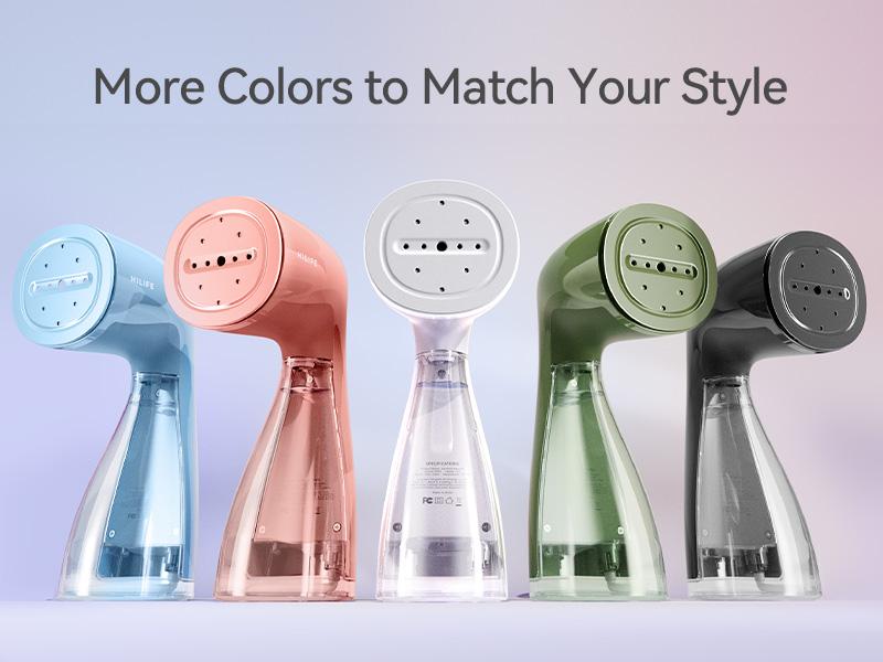 HiLIFE 2024 New Steamer for Clothes,Garment Steamer, Fast Wrinkle Removal,Large Tank, All Fabrics, Easy to Use, Portable Travel rechargeable usb