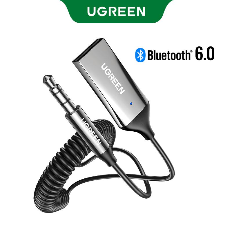 UGREEN Aux to Bluetooth 6.0 Adapter 3.5mm Bluetooth Receiver for Car USB 2.0 to 3.5mm Jack Kit with Built-in Microphone Aux Input for Hands-Free Calls Compatible with Car Speaker and Home Audio,TikTokShopHolidayHaul